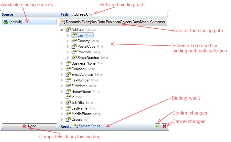 Binding Control in a case of binding to a '.NET Object' data source