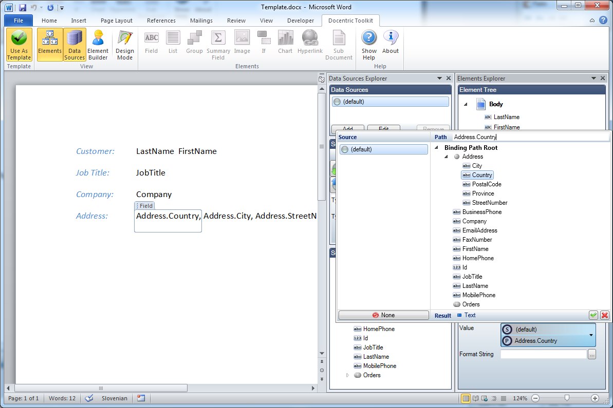 Binding to a DTS data source